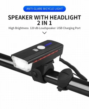 WHEEL UP 2 in 1 USB Rechargeable Bicycle Lamp Speaker Bicycle LED Spoke 120db Light