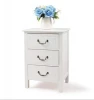 White 3 Drawers Storage Side Table End Table Nightstand