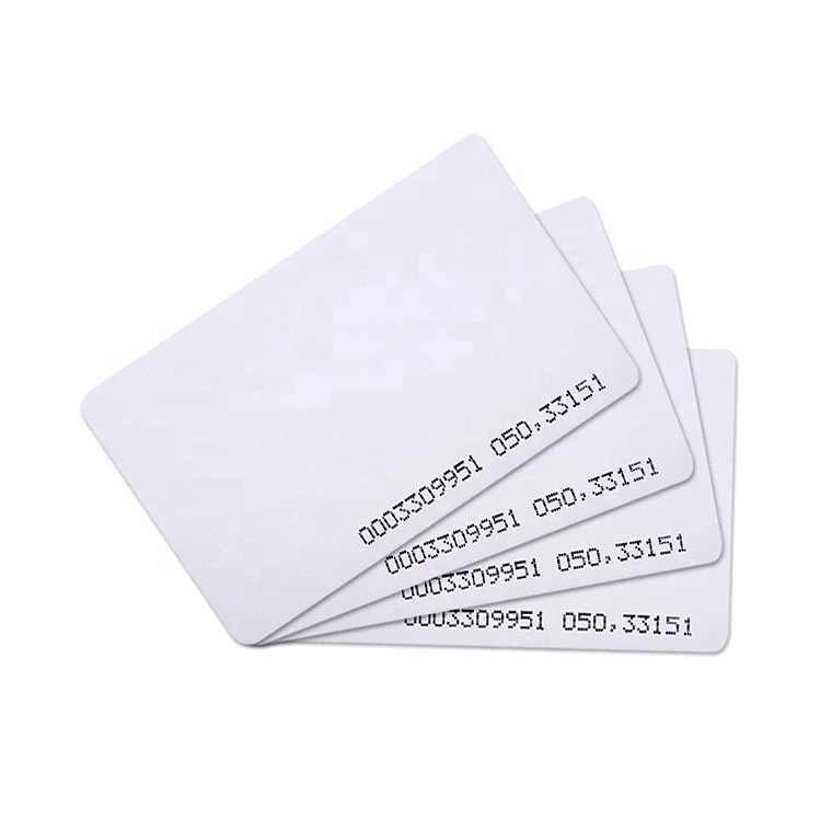 White Blank 125khz TK4100 PVC RFID Chip Card for Access Control