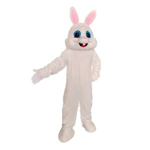 White Rabbit Mascot Easter Rabbit Costume Cute Easter Dress Anime Cosplay Costume Holiday Dress Mustache Rabbit Mascot Costume