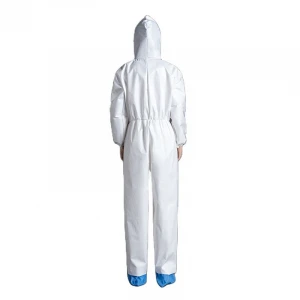 White safety clothing pp non woven non-medical disposable protection coveralls with long sleeves