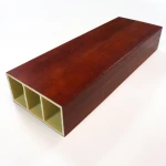 wholesale 100*50mm Double reinforcement wood composite interior decorative pvc indonesia teak sawn timber  eave from keadge
