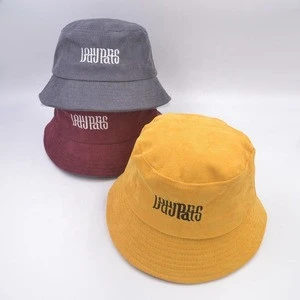 Wholesale 2019 Spring and Summer New Personality Cheap Corduroy Fishing Fisherman Bucket Hat