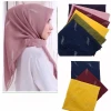 Wholesale 2024 Square Viscose Hijabs Scarf Crystal Diamond Cotton Muslim Women Headscarf Hijab