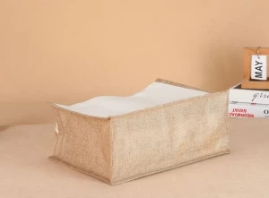 Wholesale Customized LOGO Jute Tote Bag High Quality Reusable Tote Shopping Bags Burlap Jute Tote Bag