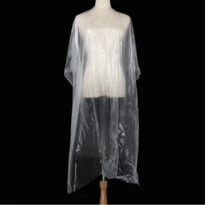 Wholesale Disposable PE Waterproof Barber Cutting Cape Disposable Apron