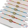 Wholesale Friendship Bracelet With Glass Seed Beads and Metal Shell Bead