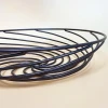 Wholesale high quality modern kitchen living room home hotel black metal iron wire fruit basket