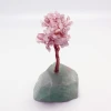 Wholesale Hot Sale Natural Crystal Healing Stones Folk Crafts Pink Crystal Fortune Tree For home Decoration Or Gifts