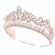 Import Wholesale hot selling rose golden crown white pearl hair hoop wedding  bridal tiara hair accessories from China