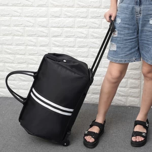Wholesale Large Capacity Designer Personalized Unisex Carry-on Luggage Weekend Travel Rolling Duffle Bags with Wheels