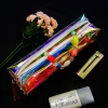 Wholesale Laser Transparent PVC Pouch Iridescent Pencil Case School Zipper Clear Pencil Bag Custom