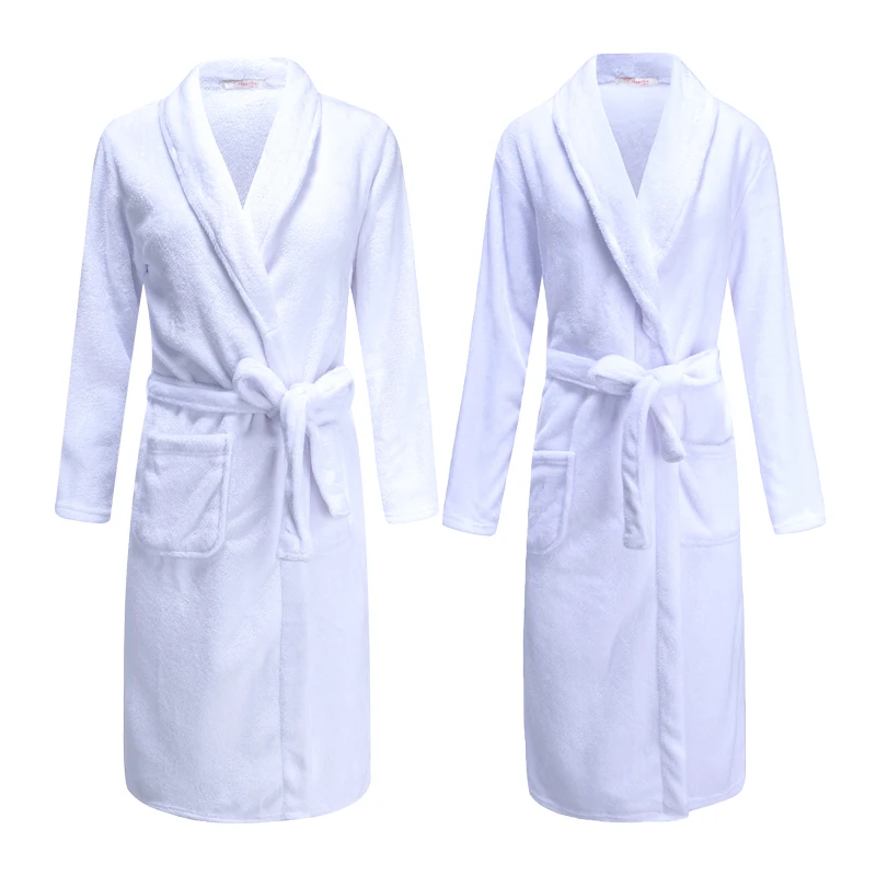 Wholesale luxury promotional custom wedding bride lady spa towel winter disposable hotel terry turkish cotton bathrobe