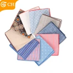 Wholesale Men Hanky Cotton Pocket Square Handkerchief Factory Wholesale Handkerchief Hanky