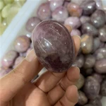 Wholesale Natural Tumbled Pink Amethyst Crystal Palm Healing Crystal Stones