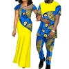 Wholesale Party Wedding Dresses Pursure Cotton African Style Traditional Party Dress Clothing for Women a nd Men, men%27s+shirts