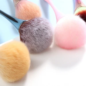 Custom Colorful Single Slim Waist Electroplating Makeup Blush Brush, Nail Art Brush