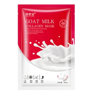 Wholesale Private Label Organic Goat Milk Collagen Mask Face Skin Care Moisturizing Facial organic sheet mask