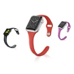 Wholesale Rubber Silicone Slim Watch Band Strap 38mm 40mm 42mm 44mm for Apple Watch Series 1 2 3 4 5