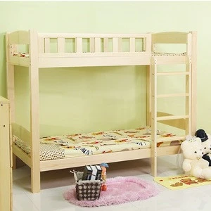 Wholesale solid wood pine wood dormitory student double bed,teak wood double bed