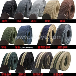 Wholesale thickening male canvas belt thickness of 4 mm woven belt body outdoor belt cloth