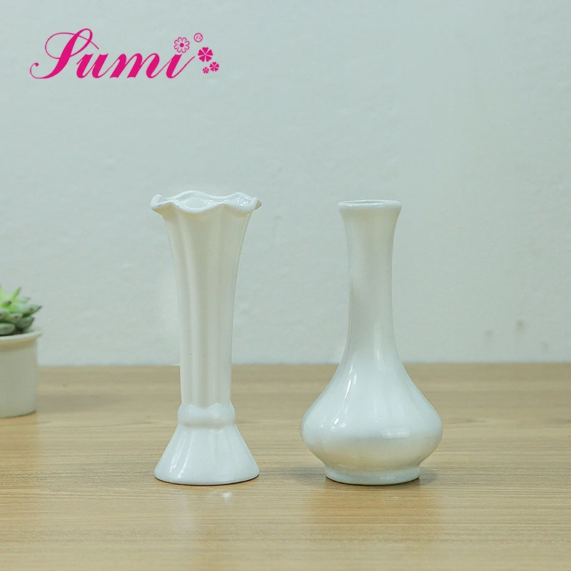 Wholesale top quality white ceramic flower vase
