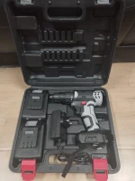 Wholesale Two Speed hardware tool box set Cordless Drill Set Pure Copper Motor Lithium Battery 25V Brushless drill cordless set