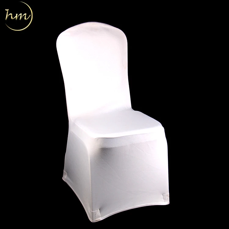 wholesale white 100% polyester fancy banquet hall spandex banquet wedding chair cover
