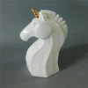 wholesale white unicorn porcelain ceramic figurines for home decor