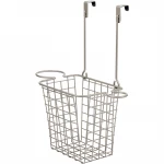 Wire Grid Bathroom Storage Rack Basket Over The Cabinet Door Organizer Holder Hair Dryer Holder