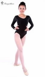 women lycra long sleeve simple dancewear girls training gymnastic letoard ballet dancing