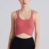 Women&#39;s Sports Bra Workout Running Yoga Dancing Gym Fitness Bra Pullover Top with Removable Cups