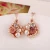 Import Womens Fashion Rose Gold Plated Jewelry Set with Flower Cluster Earrings and Finger Ring For Wholesale from China
