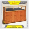 Wood tempered glass showcase designs jewellery shop furniture tailored for you