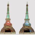 Wooden Solar DIY Burj Al Arab Hotel model toys