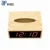 Import Wooden table tissue box with alarm clock and mirror digital display from China