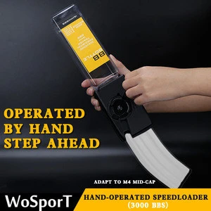WoSporT Hand-operated Speedloader Hunting outdoor airsoft Paintball Plastic BB Speed Loader 300rd Shooting War Game