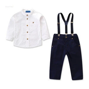WSG17 fashion  kid boys clothes  Long sleeve shirt + Jeans casual Children baby boy clothing sets