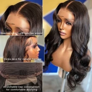 WXJ Factory Virgin Indian Colored Water Wave Lace Front Wigs 10A Glueless HD Full Lace Transparent Human Hair Wig With Baby Hair