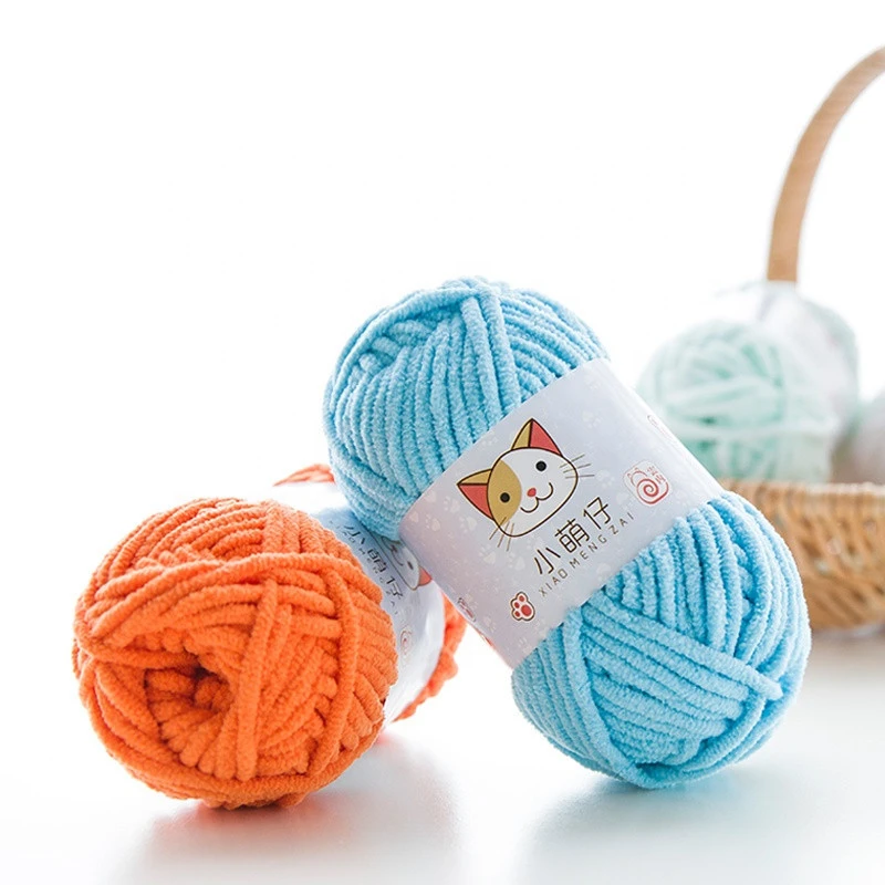 Yarncrafts Chunky Polyester Hand Knitting Crochet Baby Chenille blankets scarves gloves dolls yarn