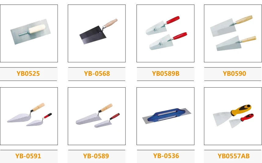 YB0501 Brick laying trowel with wooden handle