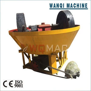 YM-1500 Gold Ore Roller Mill Wet Pan Grinding Machine Gold Washing Equipment