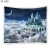 Import YO CHO Wholesale polyester wall hanging tapestry with fantasy castles tree ice palace 3d jacquard rectangle cloth wall carpet from China