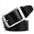 Import YS-BT022 Guangzhou custom logo alloy pin buckle brown and black 100% genuine belt leather belt for men from China