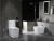 Import YYU YF017 concept  close-coupled WC-suites rectangular wall mounted toilet bidet and basin cambination to Europe market from China
