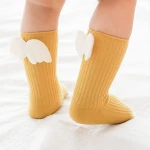 0-5 Years Baby Kids Socks Toddlers Girls Knee High Angle Wing Socks Leg Warmer Baby Socks