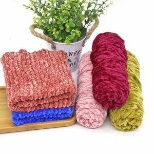 blanket yarn chunky loop yarn hand knitting chunky knit yarn hand knit chunky chenille blanket yarn polyester chunky 3cm