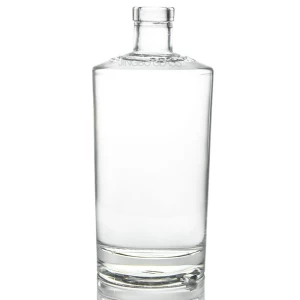 Customized Embossed Extra Flint Spirits Whisky Vodka Brandy Bottle With Cork