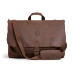 Vintage Mail Carrier Weekend Duffle Bag Canvas & Leather Travel Bag