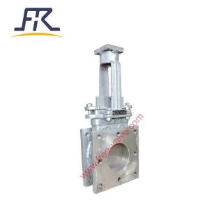 Square Flange Type Knife Gate Valve with 2520 Duplex stainless steel body for High temperature Solid particles